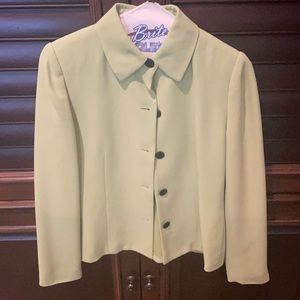 Lime green Casual Corner suit jacket size 2P